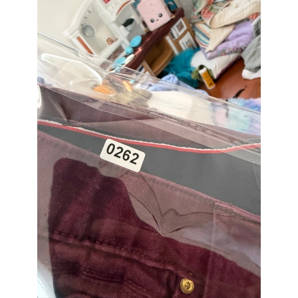 Tommy Hilfiger Womens Burgundy Ankle Pants Size 12 Stretch Slim Fit Wine Red - Picture 10 of 10